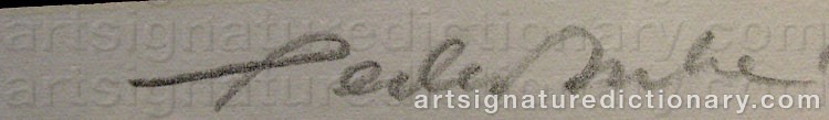 Signature by Peder DUKE