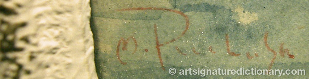 Authentic signature by Marian PUCHALSKI on artwork