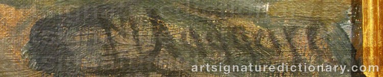 Authentic signature by Martin AAGAARD on  artwork