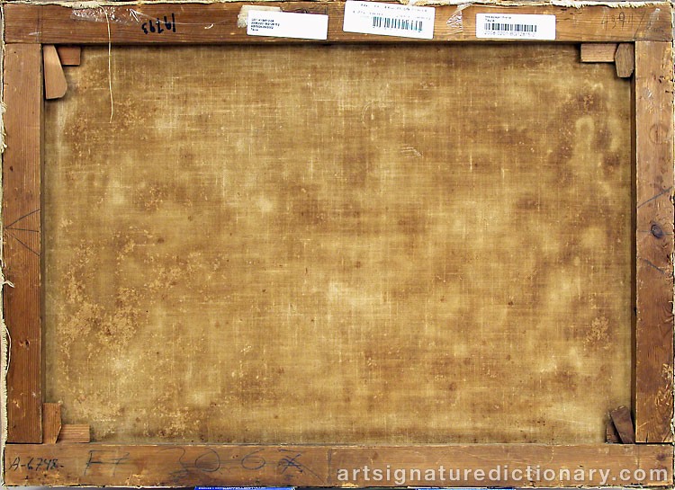 Close-up details showing Hans Fredrik GUDE signature forgery characteristics