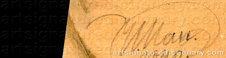 Authentic signature by Vladimir Ivanovich HAU on  artwork