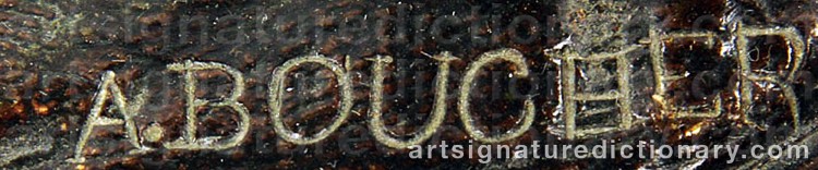 Authentic signature by Alfred BOUCHER on Sculpture artwork