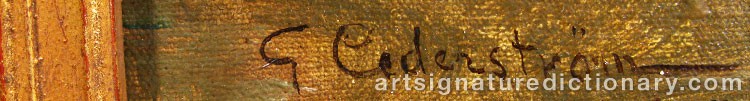 Signature by Gustaf CEDERSTRÖM