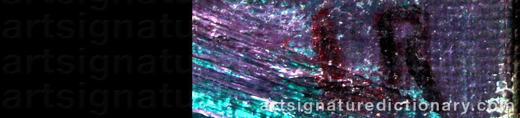 Authentic signature by Lillemor RUDOLF-HALL on  artwork