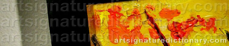 Authentic signature by Ralph RILTON on  artwork