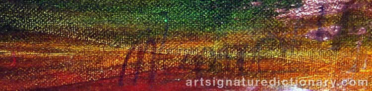 Authentic signature by Peder MEINERT on  artwork