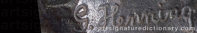Signature by Gerhard HENNING