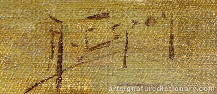 Authentic signature by Angel ESPOY on Painting/Watercolour artwork