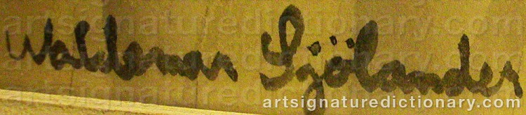 Signature by Waldemar SJÖLANDER