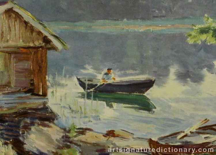 Close-up details showing Santeri SALOKIVI signature forgery characteristics