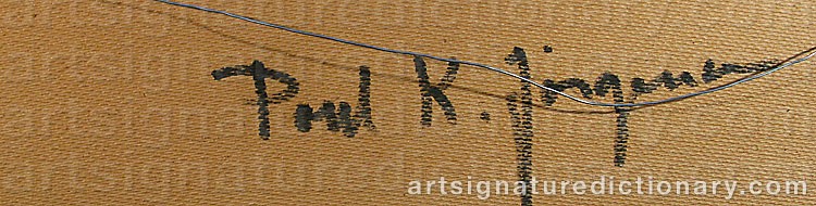 Authentic signature by Paul K. JÖRGENSEN on  artwork