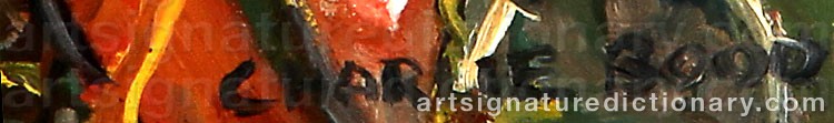 Authentic signature by Charlie BOOD on  artwork