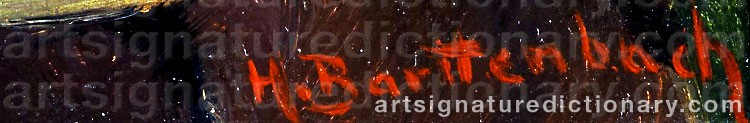 Authentic signature by Hans BARTTENBACH on  artwork