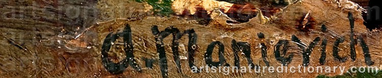 Signature by Abraham MANIEVICH