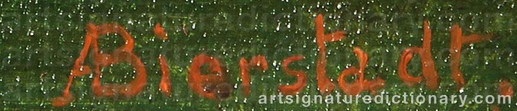 Signature by Albert BIERSTADT