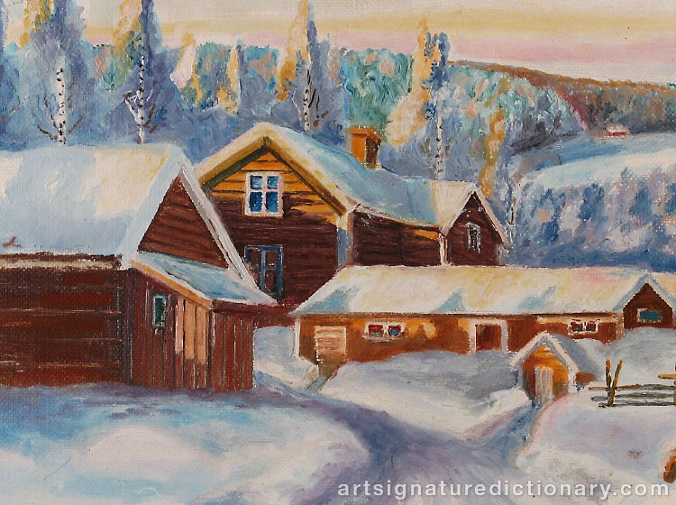 Close-up details showing Jean SKOGLUND signature forgery characteristics