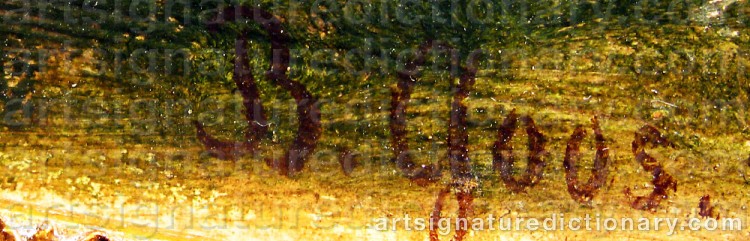 Authentic signature by Berend GOOS on  artwork