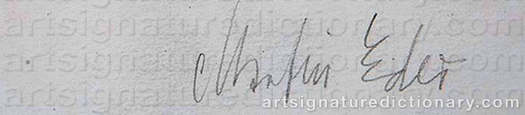 Authentic signature by Martin EDER on artwork
