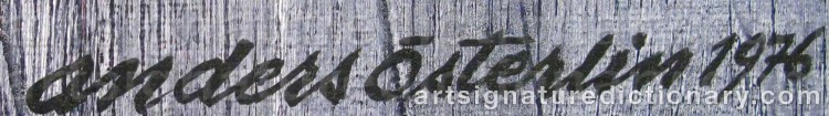 Signature by Anders ÖSTERLIN
