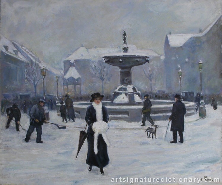 Close-up details showing Paul FISCHER signature forgery characteristics