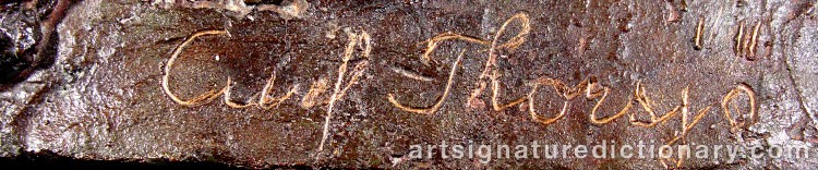 Authentic signature by Curt THORSJÖ on  artwork