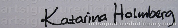 Signature by Katarina HOLMBERG