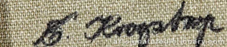 Authentic signature by Carsten KROGSTRUP on  artwork
