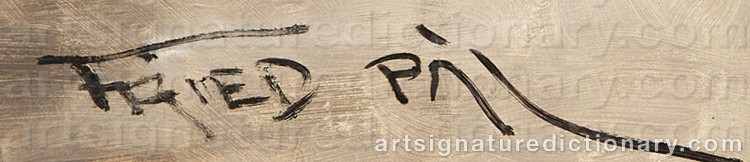 Authentic signature by Pal FRIED on Painting/Watercolour artwork