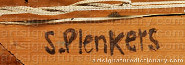 Authentic signature by Stefan PLENKERS on  artwork