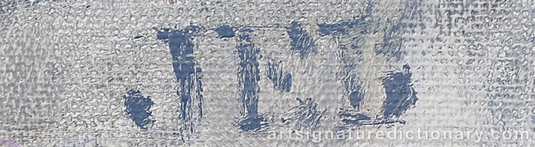 Authentic signature by John-Erik BÄCKERSTEN on Painting/Watercolour artwork