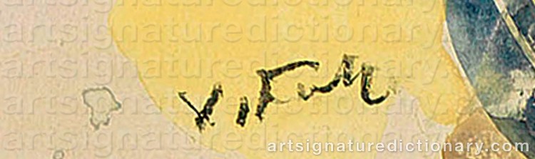 Authentic signature by Franz Xaver FUHR on  artwork
