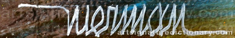Authentic signature by Leonardo M. NIERMAN on Painting/Watercolour artwork