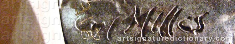 Signature by Carl MILLES
