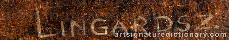 Authentic signature by Sven LINGARDSZ on Painting/Watercolour artwork