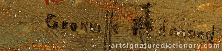 Authentic signature by Granville REDMOND on Painting/Watercolour artwork