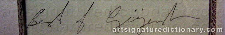 Authentic signature by Bengt Af GEIJERSTAM on  artwork