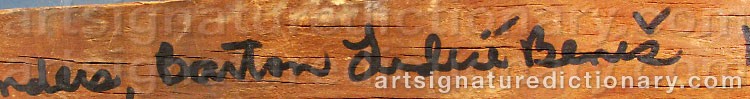 Signature by Barton Lidice BENES