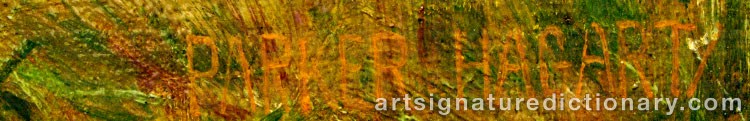 Authentic signature by Parker HAGARTY on  artwork