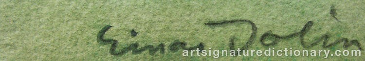 Signature by Einar JOLIN