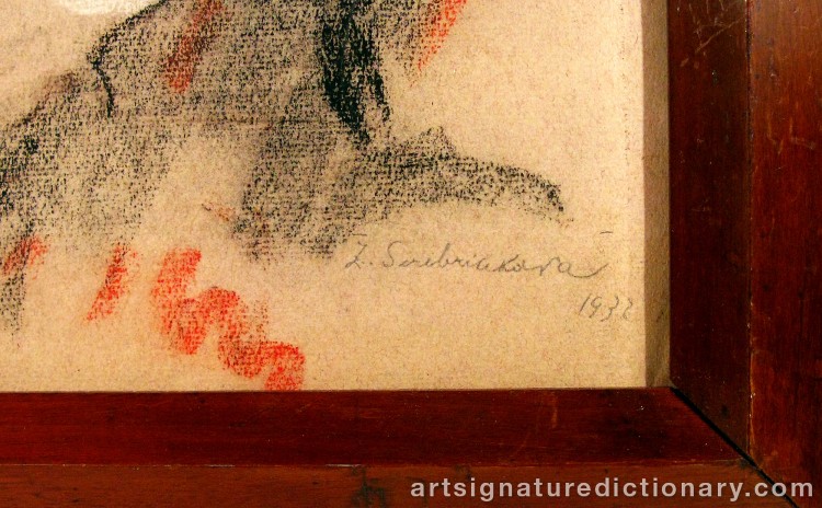 Close-up details showing Zinaida Evgenievna SEREBRIAKOVA signature forgery characteristics