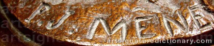 Signature by Pierre Jules MENE