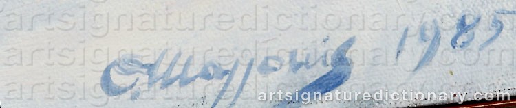 Authentic signature by Ottavio MAZZONIS on  artwork