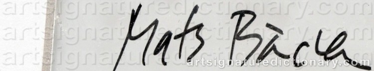 Signature by Mats BÄCKER