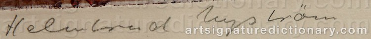 Signature by Helmtrud NYSTRÖM