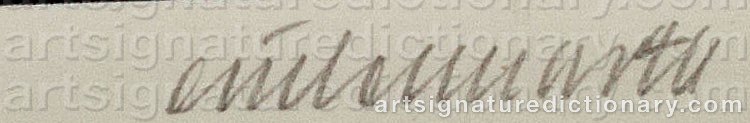 Authentic signature by Eric LENNARTH on artwork
