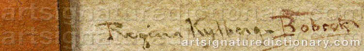 Signature by Regina KYLBERG-BOBECK