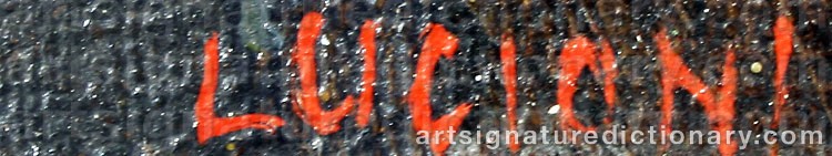 Authentic signature by Luigi LUCIONI on artwork