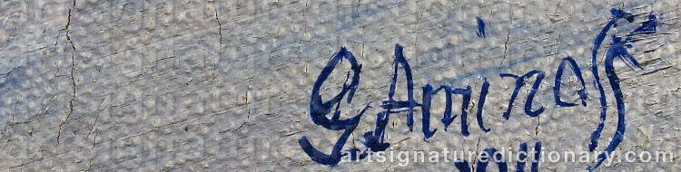 Authentic signature by Gregori AMINOFF on  artwork