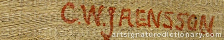 Signature by Carl Wilhelm JAENSSON