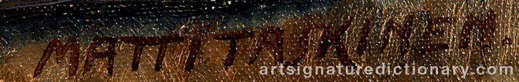 Authentic signature by Matti TASKINEN on Painting/Watercolour artwork